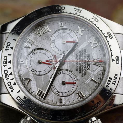 rolex daytona cosmograph white|white gold daytona meteorite dial.